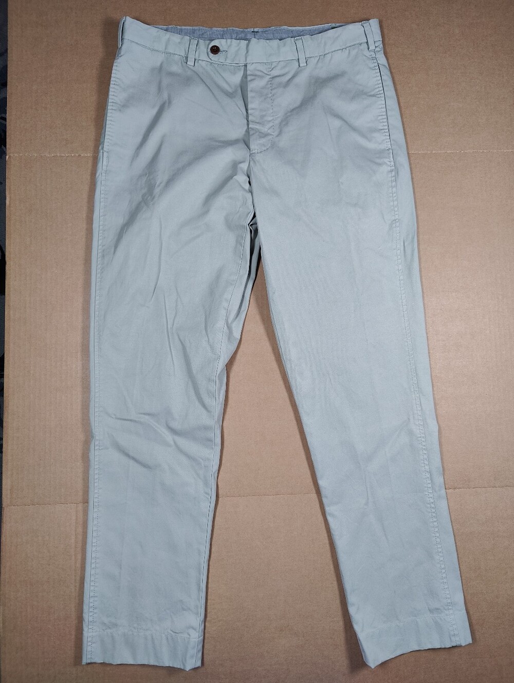 Sid Mashburn Mens 100% Cotton Twill Sage Green Chino Pants Size 35Wx31L
